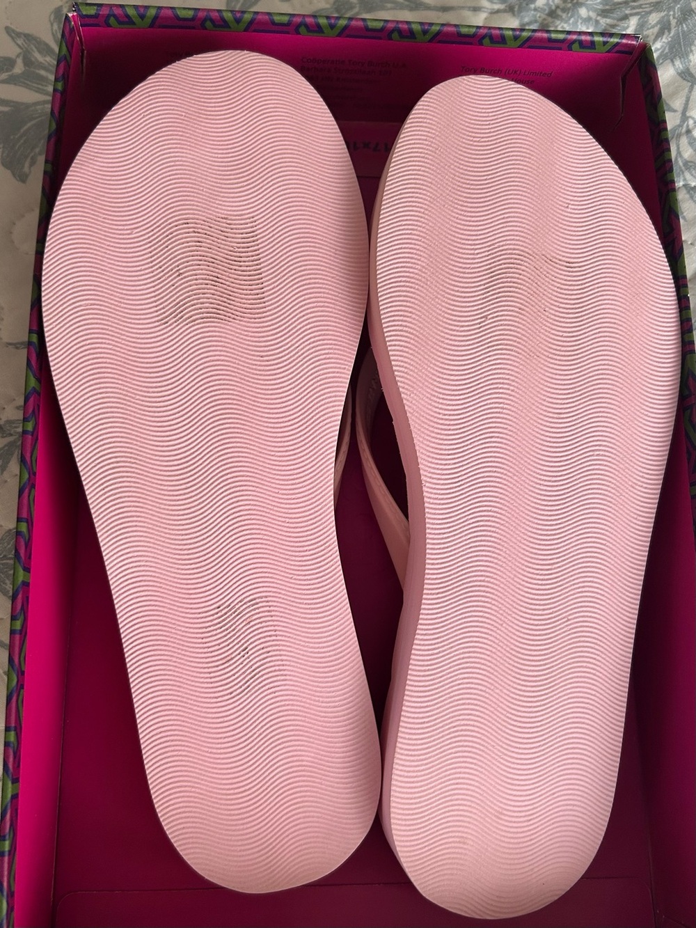 Tory Burch Kira Light Pink Quilted Flip Flop Sandals - Picture 5 of 5